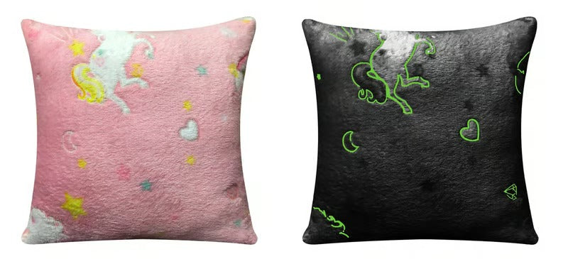 Glow In The Dark Unicorn Rainbow Teddy Duvet Set