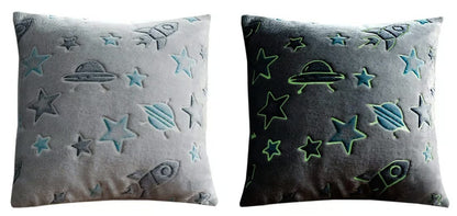 Glow In The Dark Outer Space Teddy Duvet Set