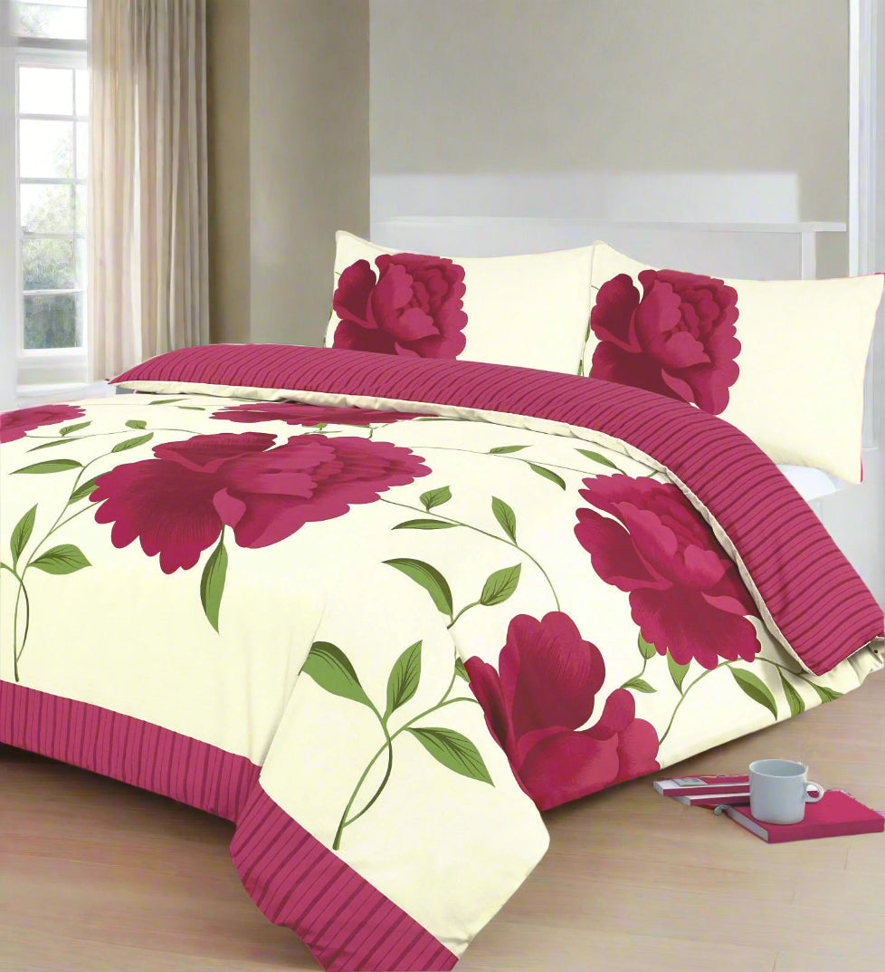 Roses Reversible Duvet Set 7 Colours