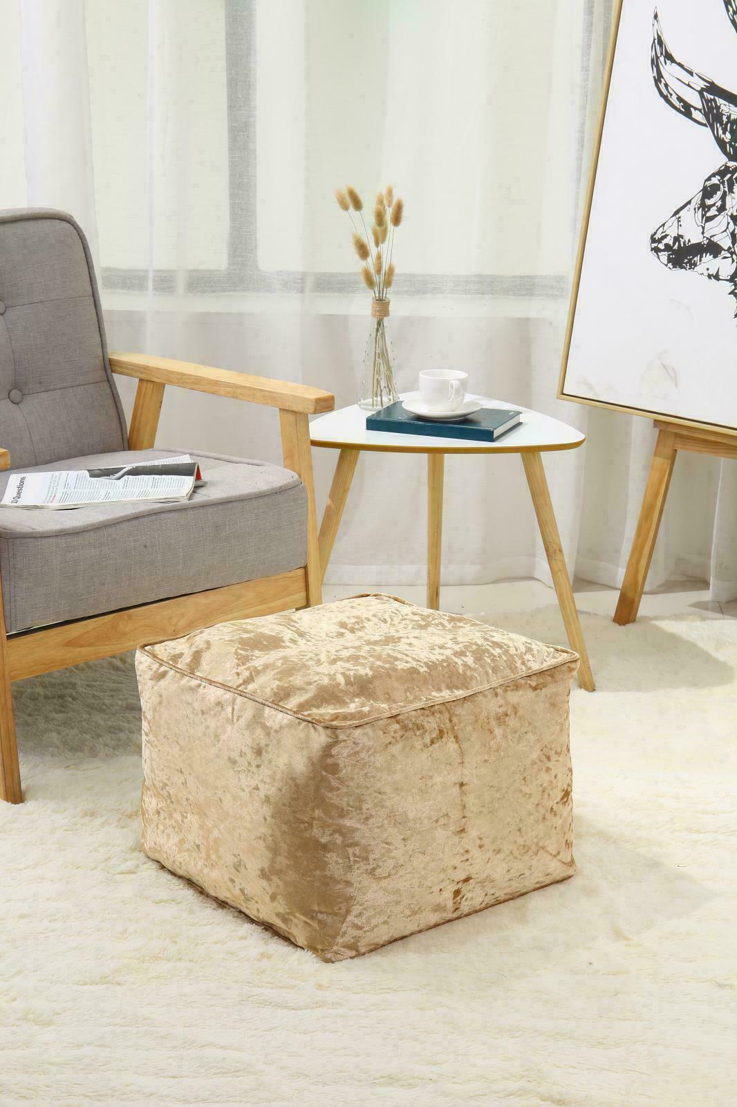 Crushed Velvet Foot Stool 13 Colours