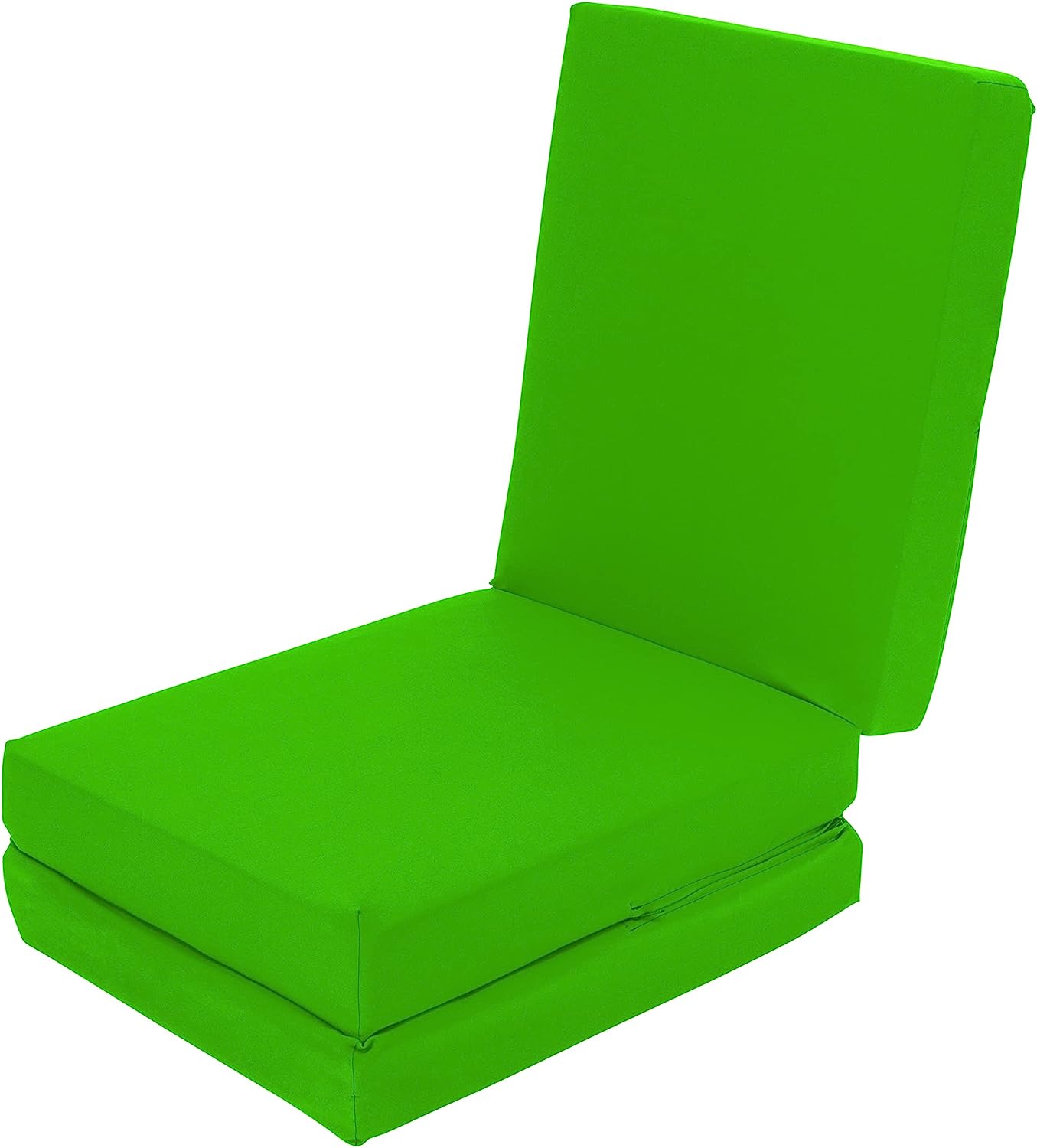 Green Ultimate Z-Bed Cube: Foldable Mattress for Adults and Kids - Sleepover Chair Bed, Single Futon Ready Bed, Floor Mattress for Living Room - Lightweight, Comfy, and Easily Foldable Bed