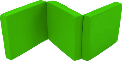Green Ultimate Z-Bed Cube: Foldable Mattress for Adults and Kids - Sleepover Chair Bed, Single Futon Ready Bed, Floor Mattress for Living Room - Lightweight, Comfy, and Easily Foldable Bed