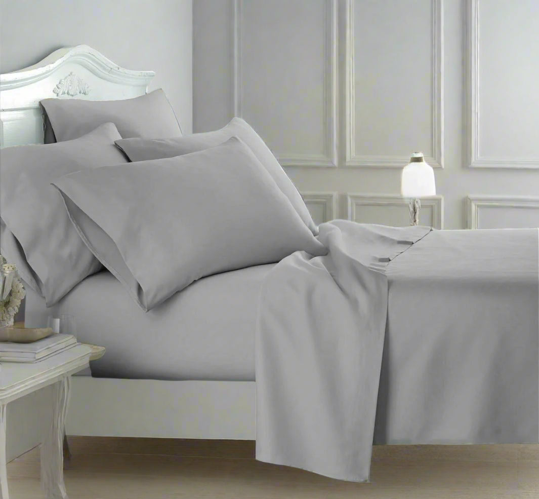 400 Thread Count Egyptian Cotton Grey Duvet Set All Bed Sizes