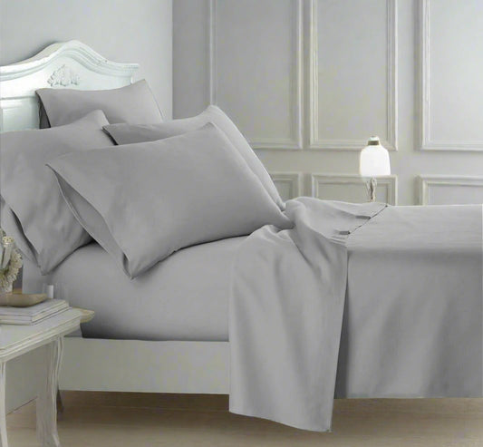 400 Thread Count Egyptian Cotton Grey Duvet Set All Bed Sizes