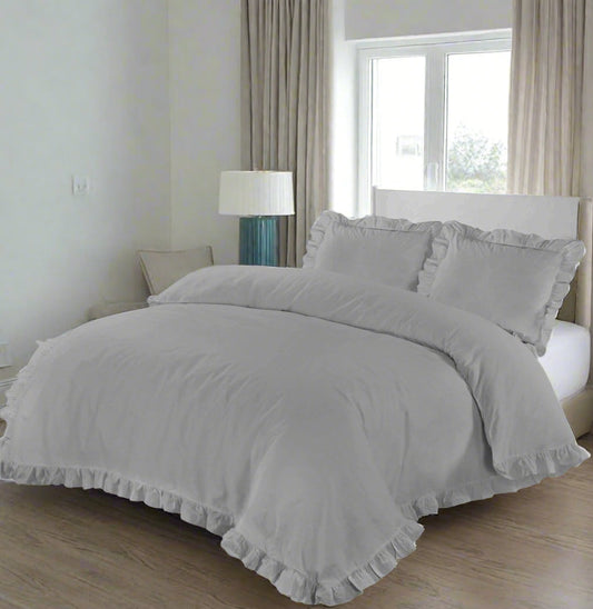 Ruffle Frill Duvet Set 5 Colours
