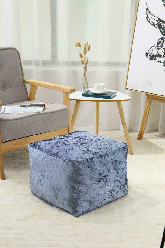 Crushed Velvet Foot Stool 13 Colours
