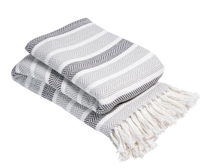 Lyra Luxury 100% Cotton Throw 4 Colours