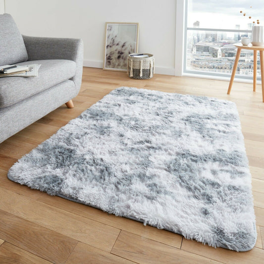 Marble Effect Shaggy Rug 120 cm x 170 cm 5 Colours