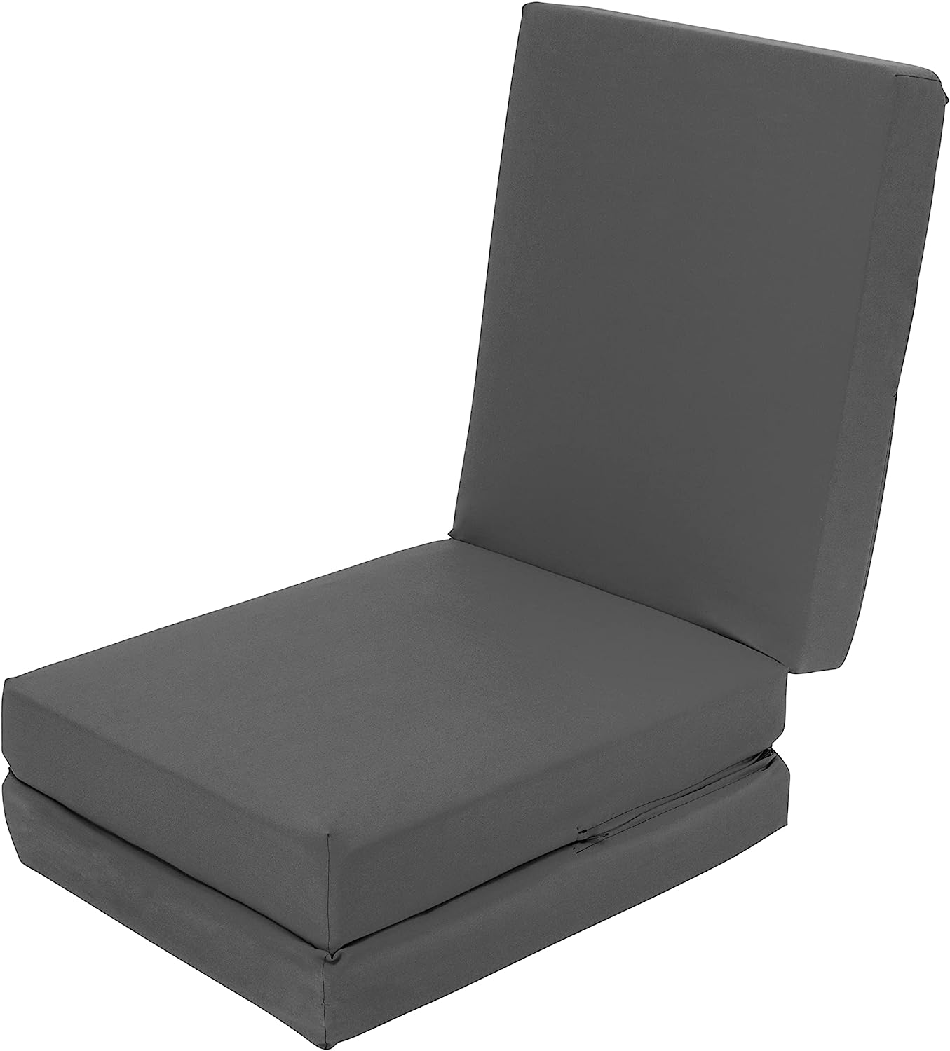 Grey Ultimate Z-Bed Cube: Foldable Mattress for Adults and Kids - Sleepover Chair Bed, Single Futon Ready Bed, Floor Mattress for Living Room - Lightweight, Comfy, and Easily Foldable Bed