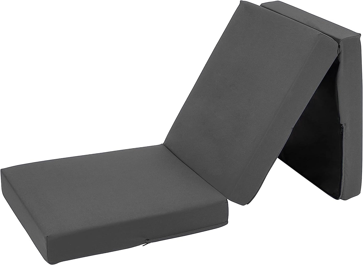 Grey Ultimate Z-Bed Cube: Foldable Mattress for Adults and Kids - Sleepover Chair Bed, Single Futon Ready Bed, Floor Mattress for Living Room - Lightweight, Comfy, and Easily Foldable Bed