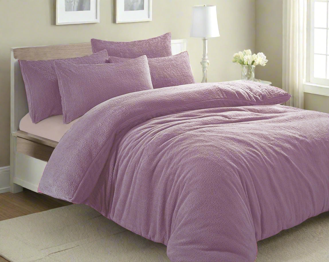 Teddy Fleece Duvet Set 15 Colours