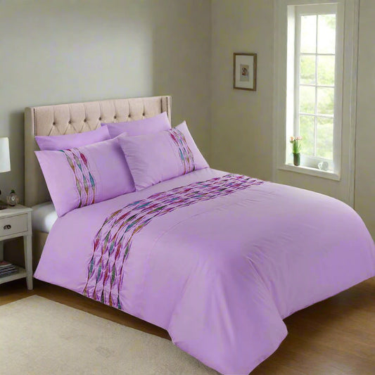 Embroidered Diamante Duvet Set 2 Colours