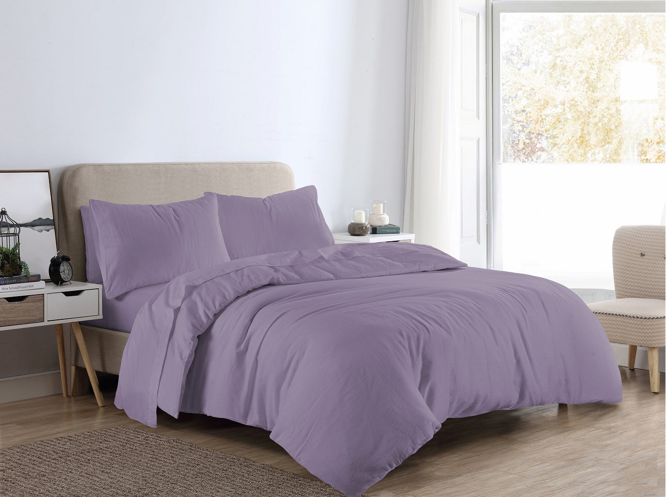 Flannelette 100% Cotton Pillowcase Pair 10 Colours
