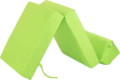 Indoor/Outdoor Fold Out Z Bed Chair | Lightweight Sofa Bed Futon with Soft Water-Resistant Cover Lime