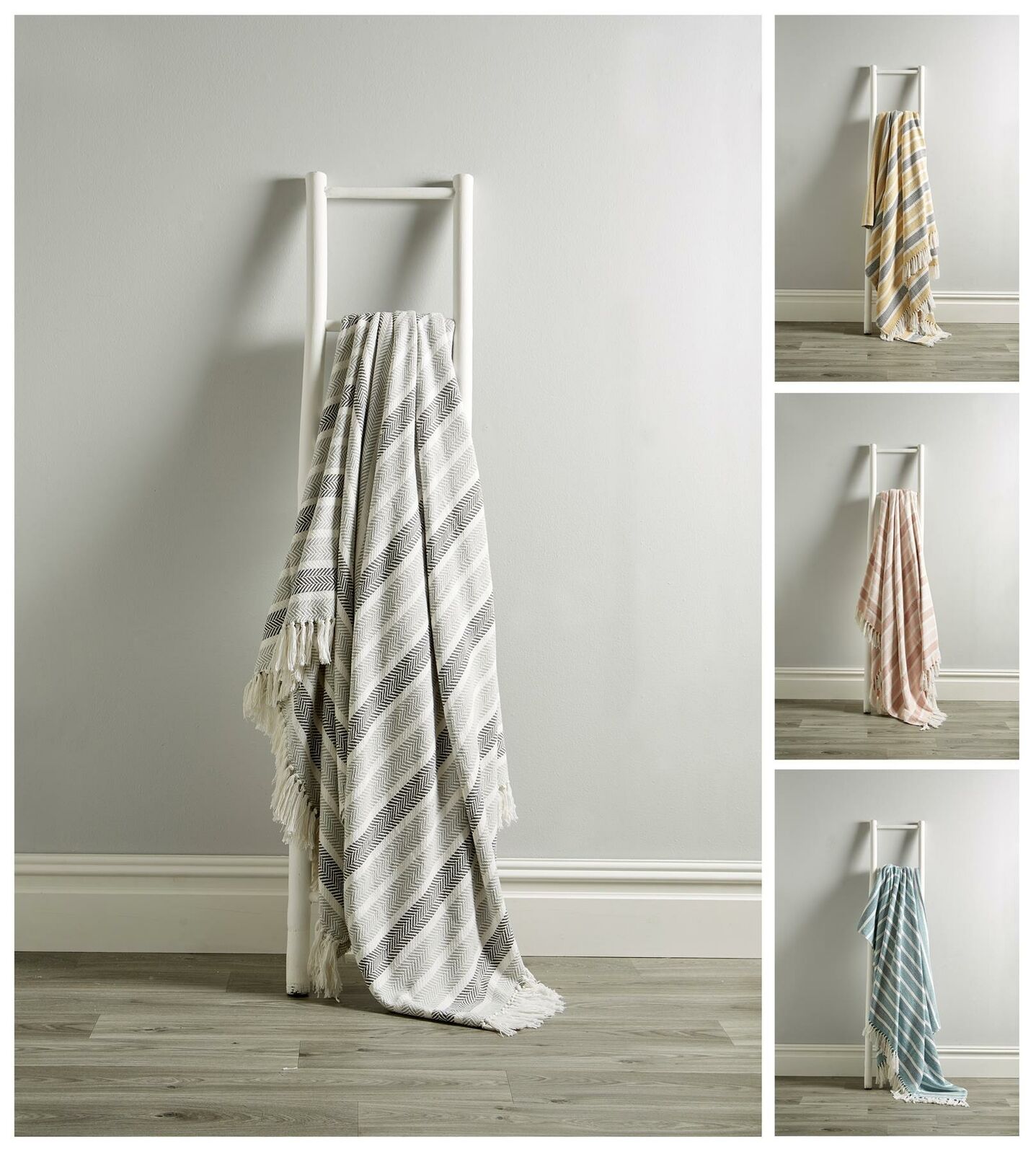 Lyra Luxury 100% Cotton Throw 4 Colours