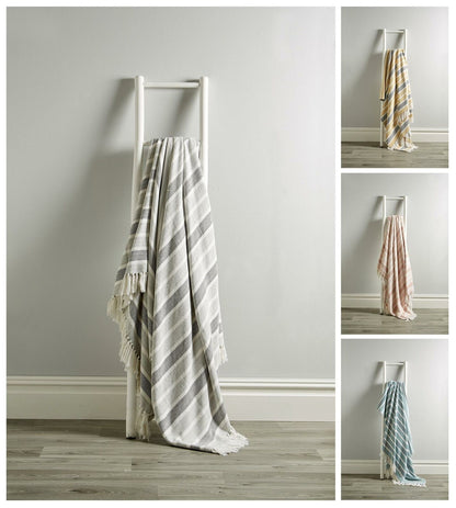 Lyra Luxury 100% Cotton Throw 4 Colours