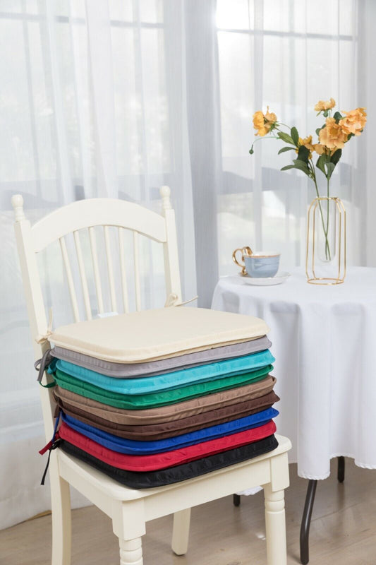 Plain Chair Cushion Seat Pads Foam Filled Tie On