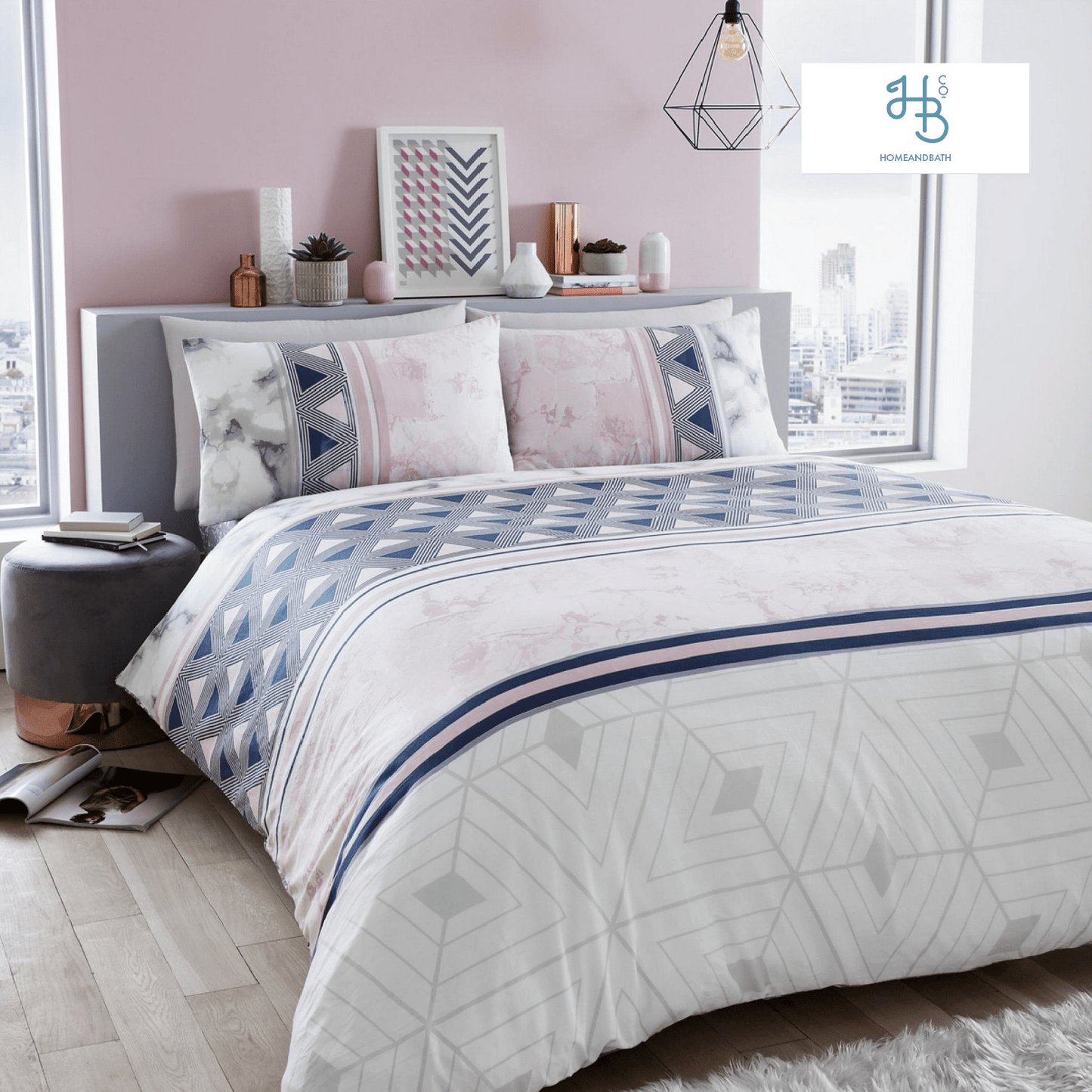 Marble Stripe Duvet Set