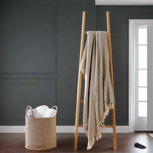 Recycled Cotton Chain Link Design Throw