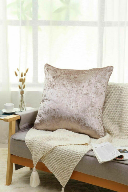 Crushed Velvet Filled Cushion 11 Colours