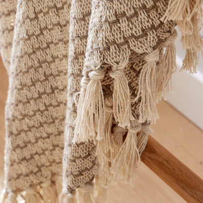 Recycled Cotton Chain Link Design Throw