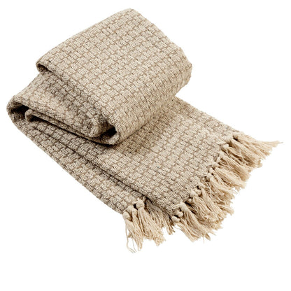 Recycled Cotton Chain Link Design Throw