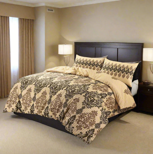 Damask Printed Duvet Set 2 Colours