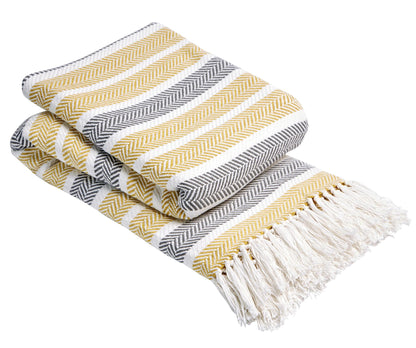Lyra Luxury 100% Cotton Throw 4 Colours