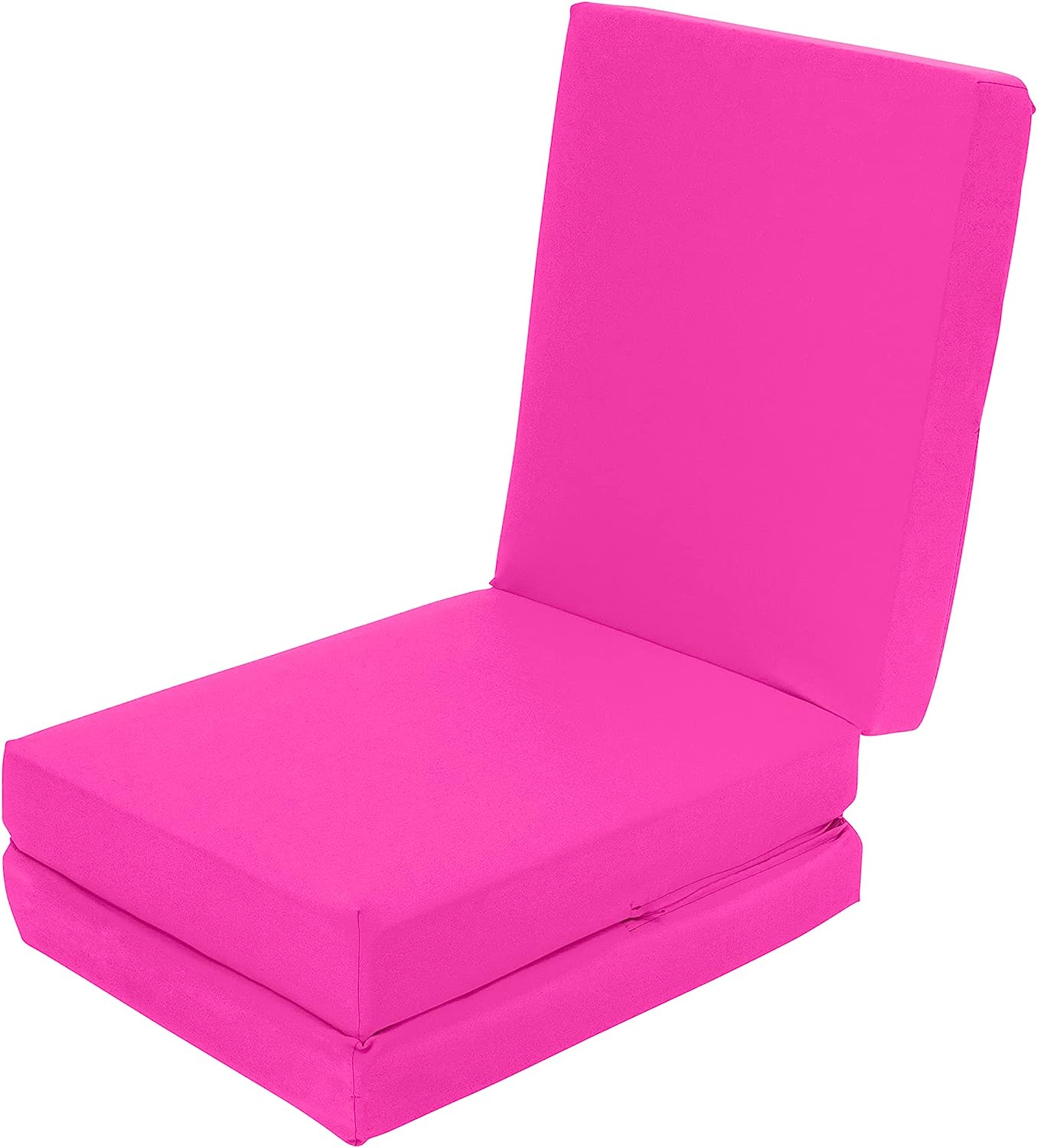 Pink Ultimate Z-Bed Cube: Foldable Mattress for Adults and Kids - Sleepover Chair Bed, Single Futon Ready Bed, Floor Mattress for Living Room - Lightweight, Comfy, and Easily Foldable Bed