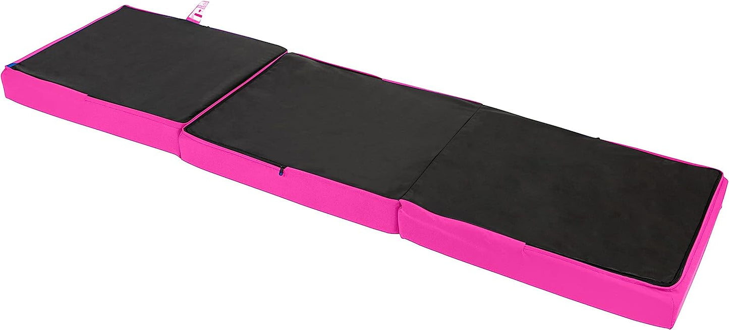 Pink Ultimate Z-Bed Cube: Foldable Mattress for Adults and Kids - Sleepover Chair Bed, Single Futon Ready Bed, Floor Mattress for Living Room - Lightweight, Comfy, and Easily Foldable Bed