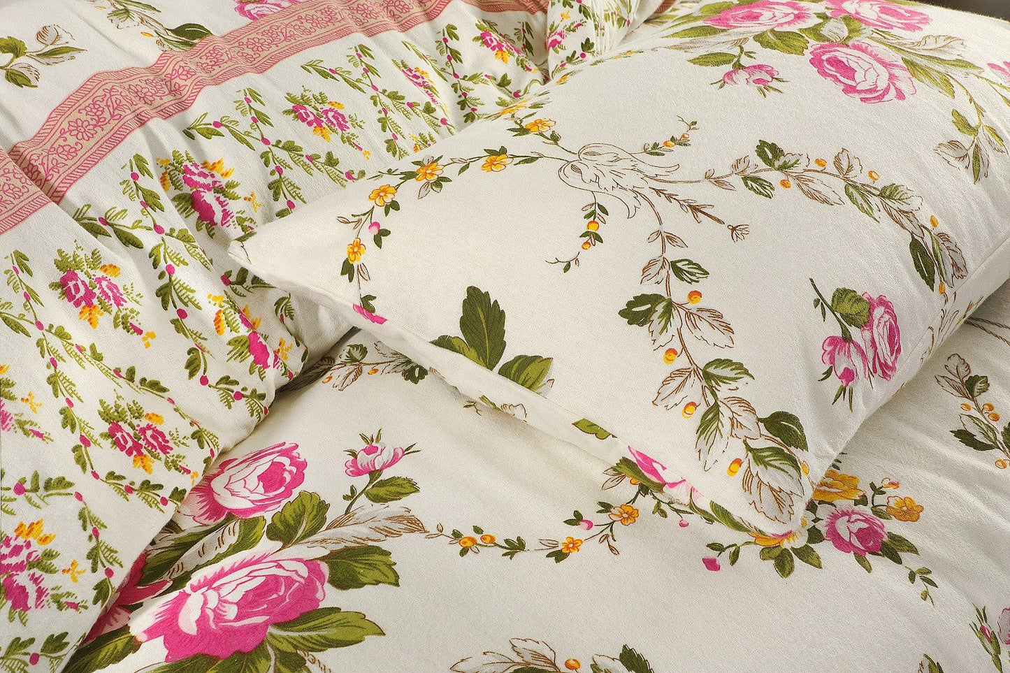 Bloom Pink Flannelette Brushed Cotton Sheet Set