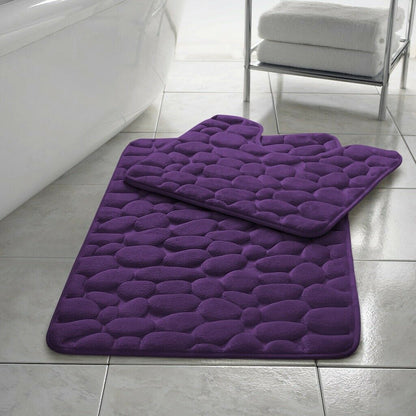Stone Style Bath Mat Memory Foam 11 Colours