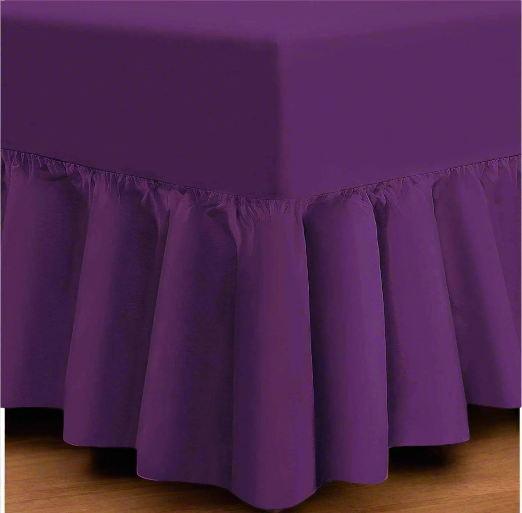 Easy Care Percale Valance Fitted Sheet 22 Colours All Bed Sizes