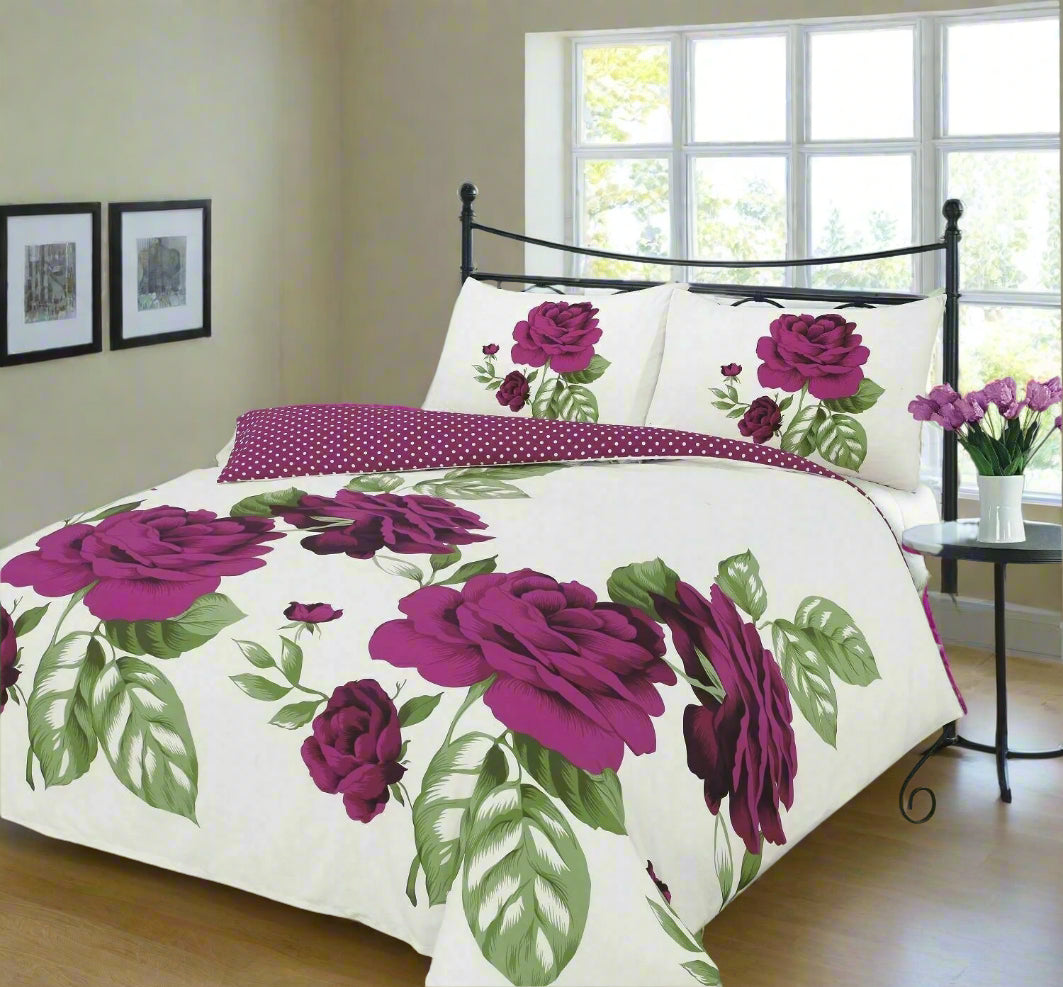 Polkadot Roses Duvet Set 4 Colours