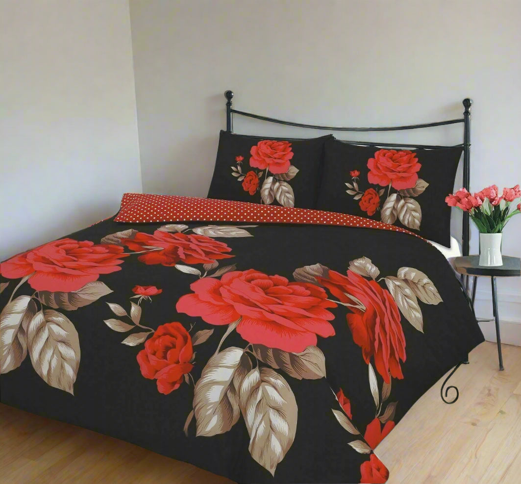 Polkadot Roses Duvet Set 4 Colours