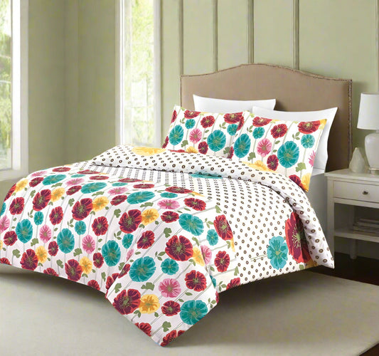 Multi-Coloured Poppy Duvet Set