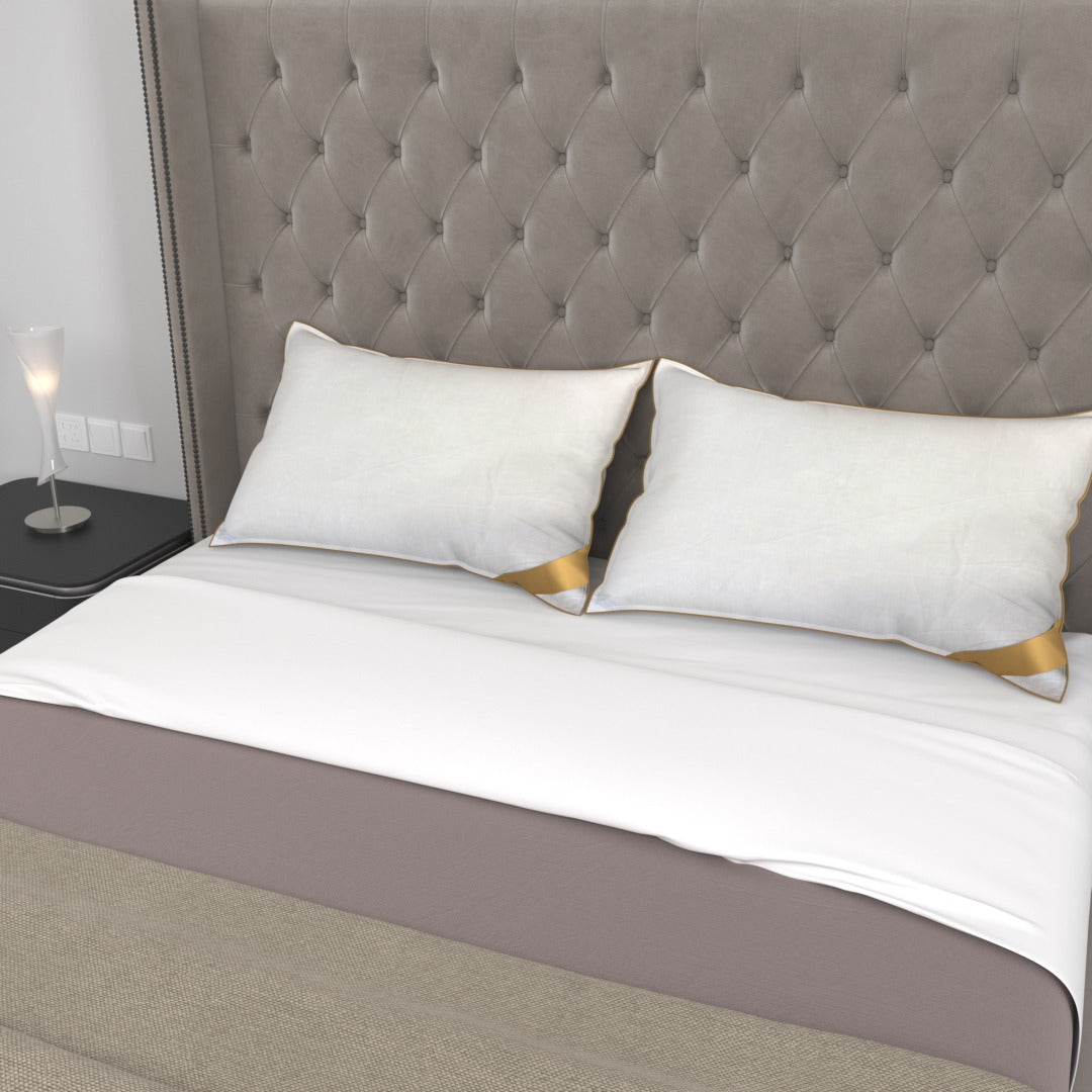 Premium Goose Feather & Down Pillow Pair