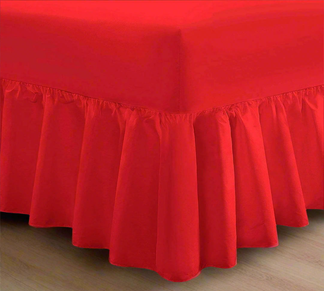 Easy Care Percale Valance Fitted Sheet 22 Colours All Bed Sizes