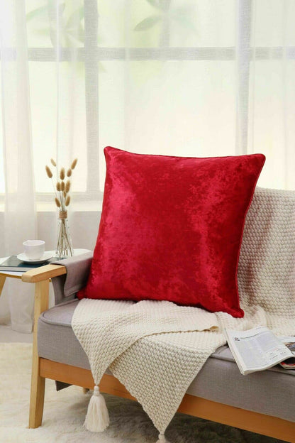 Crushed Velvet Filled Cushion 11 Colours