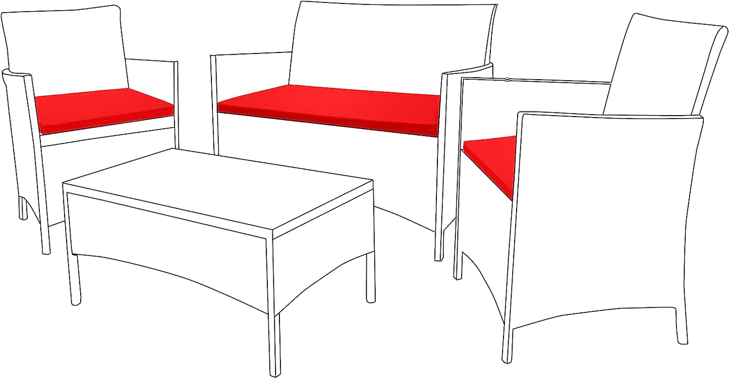 Elevate Your Outdoor Seating: Water-Resistant Rattan Furniture Seat Cushions in 6 Vibrant Colours