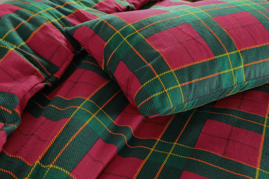 Tartan Flannelette Sheet Set 3 Colours