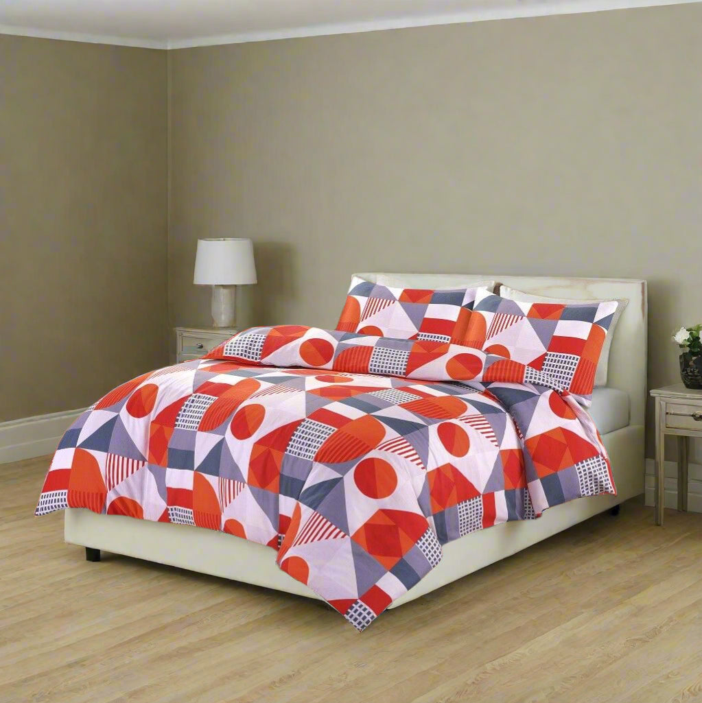 Geometric Printed Duvet Cover Set