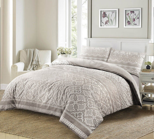 Printed Reversible Floral Patterned Duvet Cover Set 3 Colours