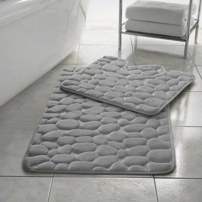 Stone Style Bath Mat Memory Foam 11 Colours