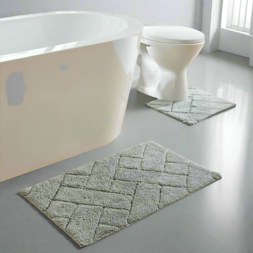 Cotton Bath Mat & Pedestal Set 7 Colours