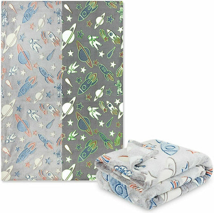 Glow In The Dark Kids Space & Planets Blanket