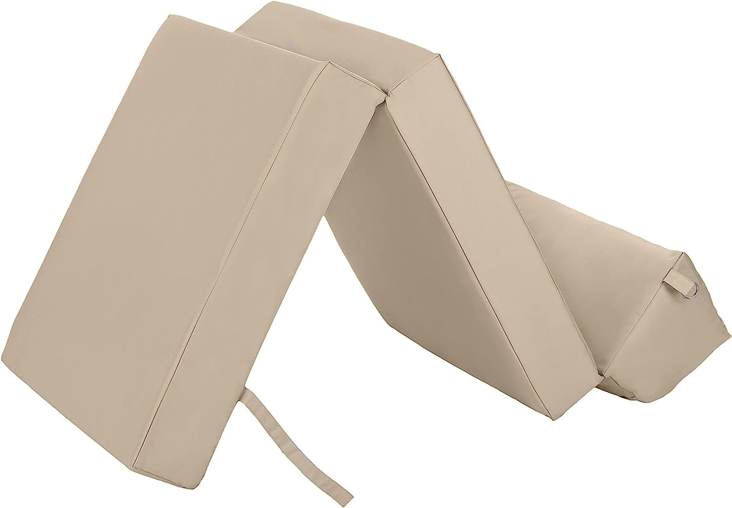 Indoor/Outdoor Fold Out Z Bed Chair | Lightweight Sofa Bed Futon with Soft Water-Resistant Cover Stone
