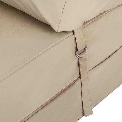 Indoor/Outdoor Fold Out Z Bed Chair | Lightweight Sofa Bed Futon with Soft Water-Resistant Cover Stone