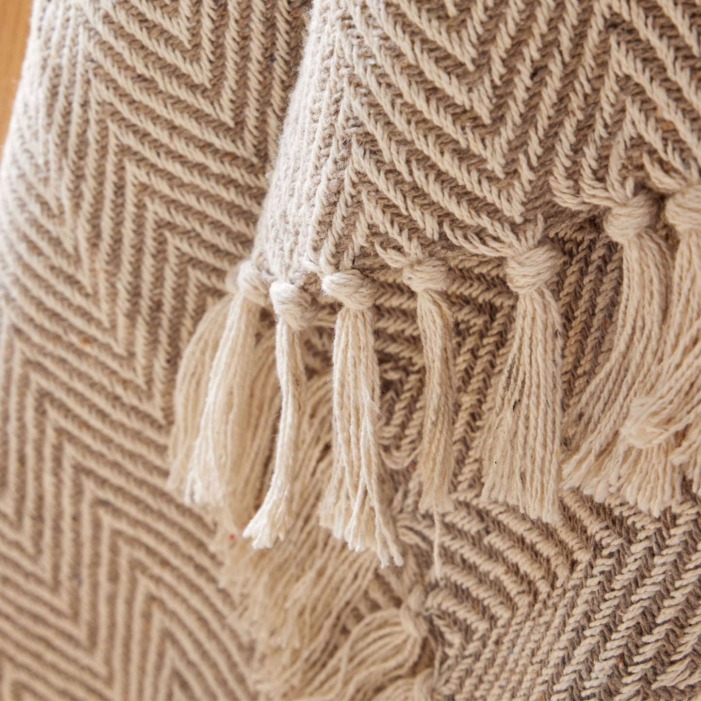 Chevron Design Cotton Throw