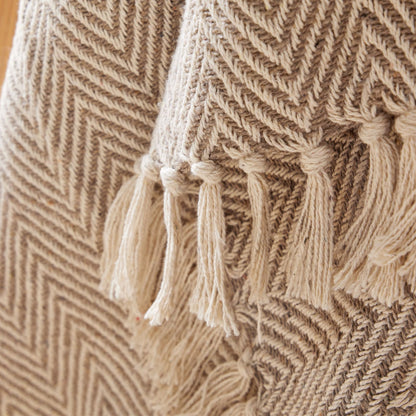 Chevron Design Cotton Throw